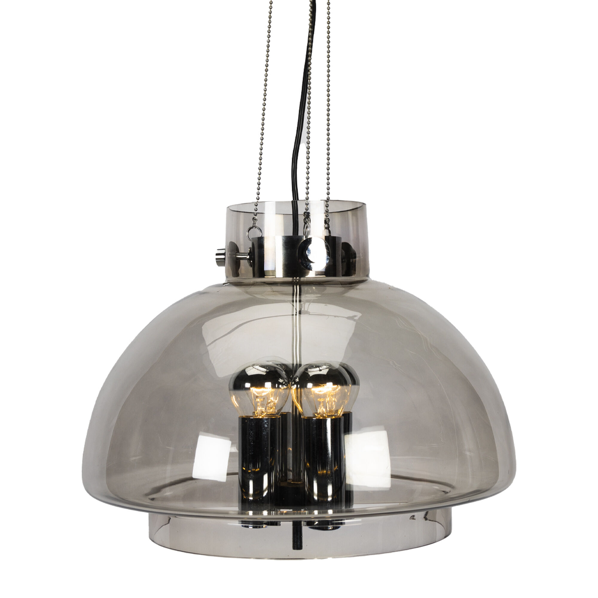 Chrome Vintage Pendant Lamp for Limburg Glashütte