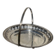 Plat oval à anse en métal argenté