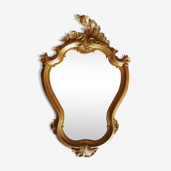 Miroir doré style Louis XV - 50x33cm