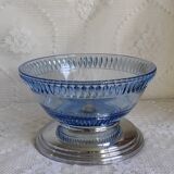 Glass and metal fruit cup