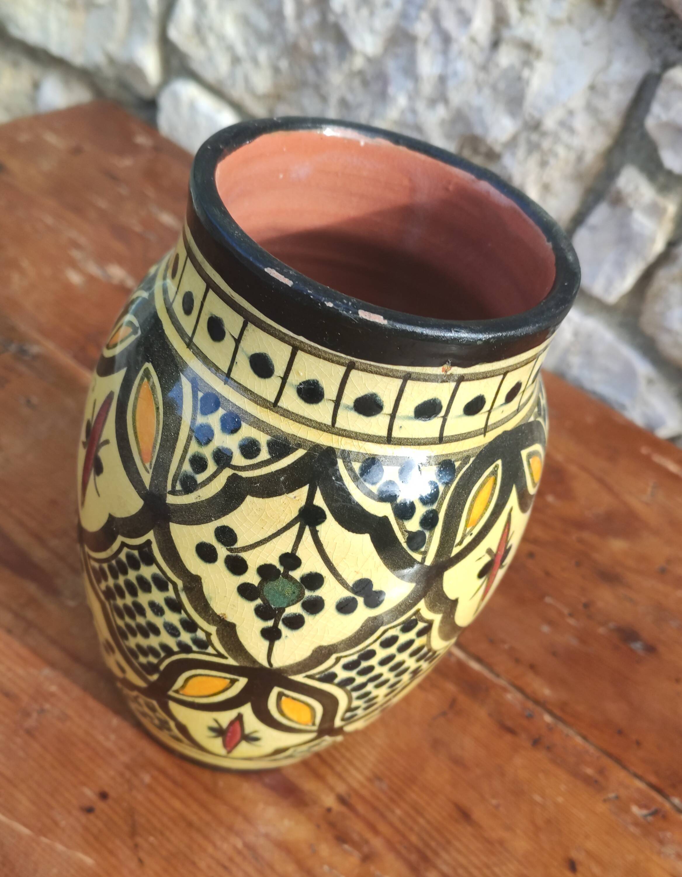 Moroccan ceramic vase