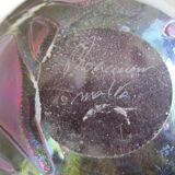 Malte blown glass ashtray, phoenician sign