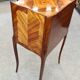 19th century marquetry and leather bedside, 19th century