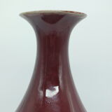 Vase China ceramic ox blood H. 32cm