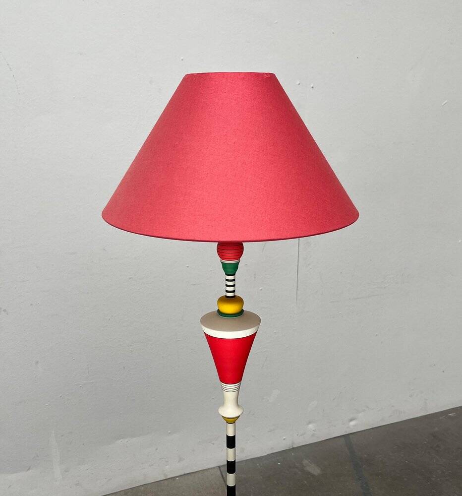 French vintage floor lamp by Olivier Villatte, 1980s.
