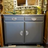 Gray mado low sideboard and original green speckled top