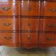 3-drawer chest of drawers in Louis XV style cherry wood, 1980s