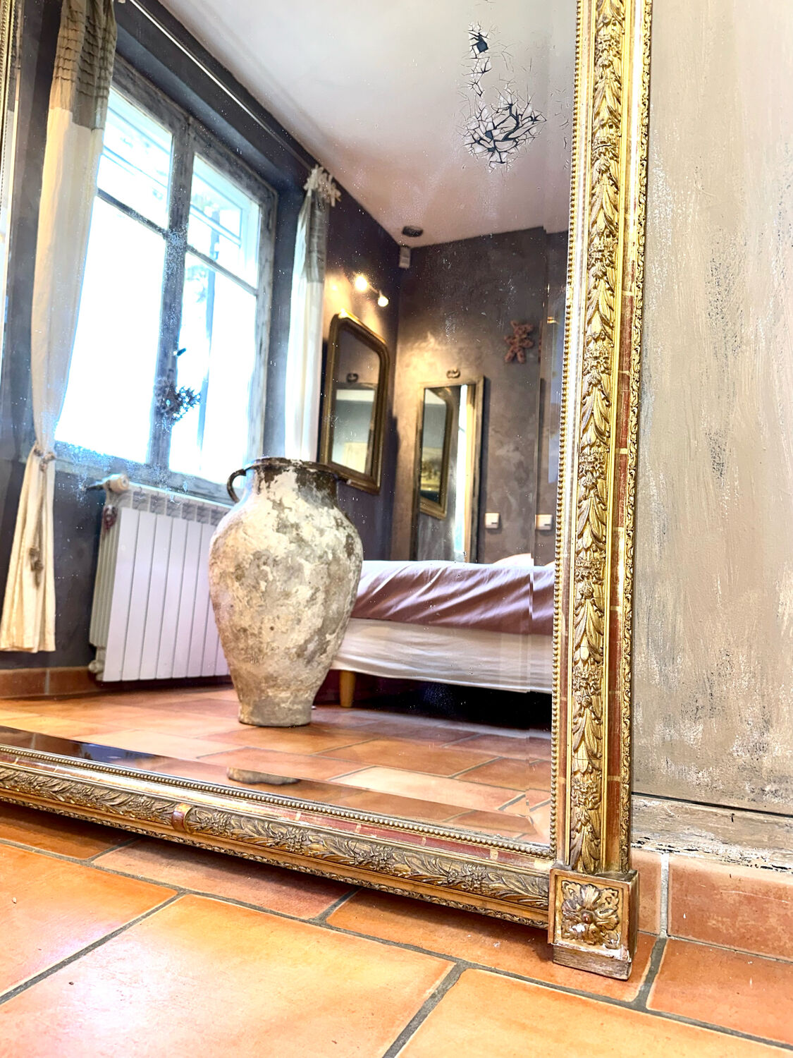 Louis XVI style mirror 191 X 104 cm