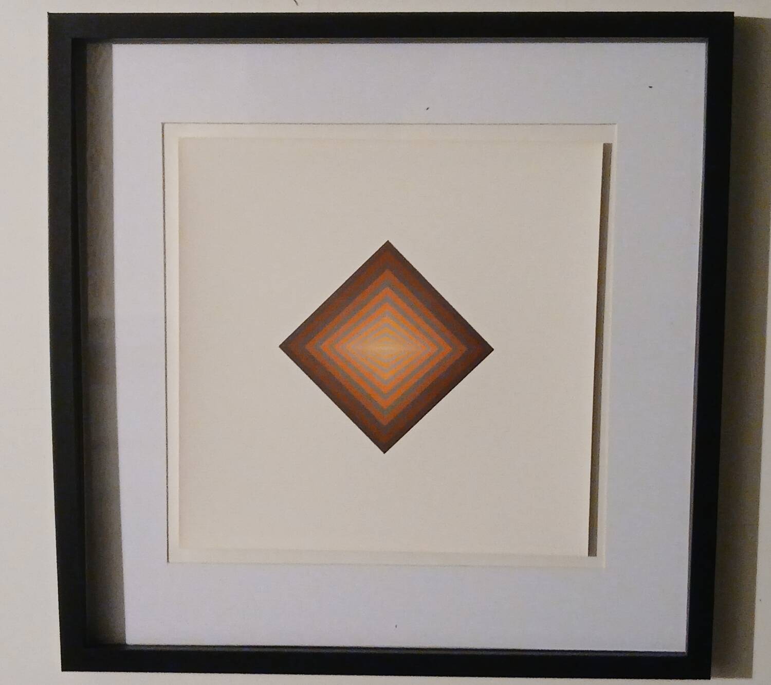 Tableau Vintage Art Optique - Victor Vasarely - Frame 40x40cm