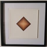 Tableau Vintage Art Optique - Victor Vasarely - Frame 40x40cm