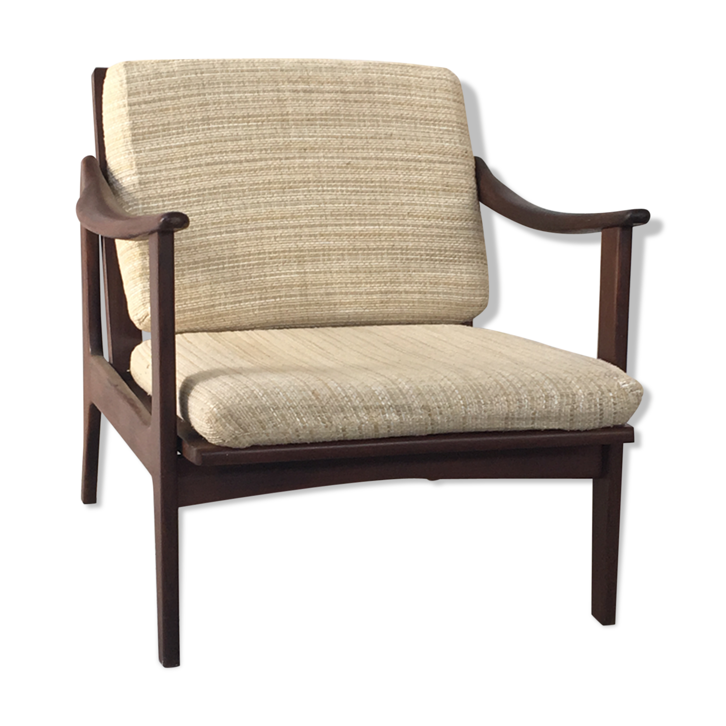 Fauteuil scandinave en palissandre
