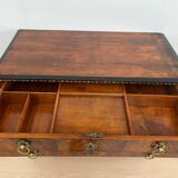 Biedermeier Chest in Walnut Veneer, Cherry, Gold Leaf & Brass, Austria, 1815