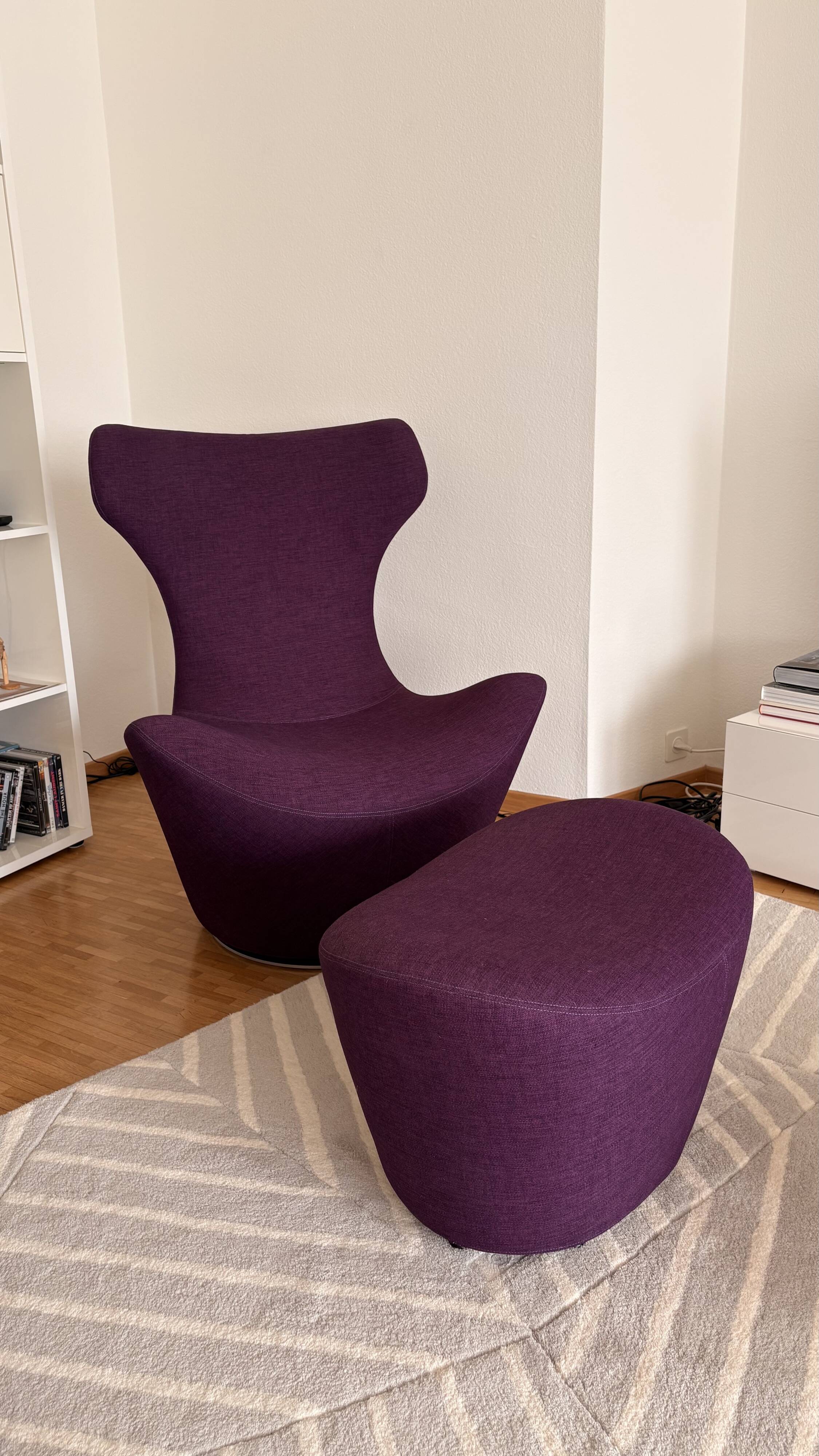 Fauteuil Grande Papilio et pouf B&B Italia