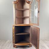 Inlaid corner display cabinet, 19th century