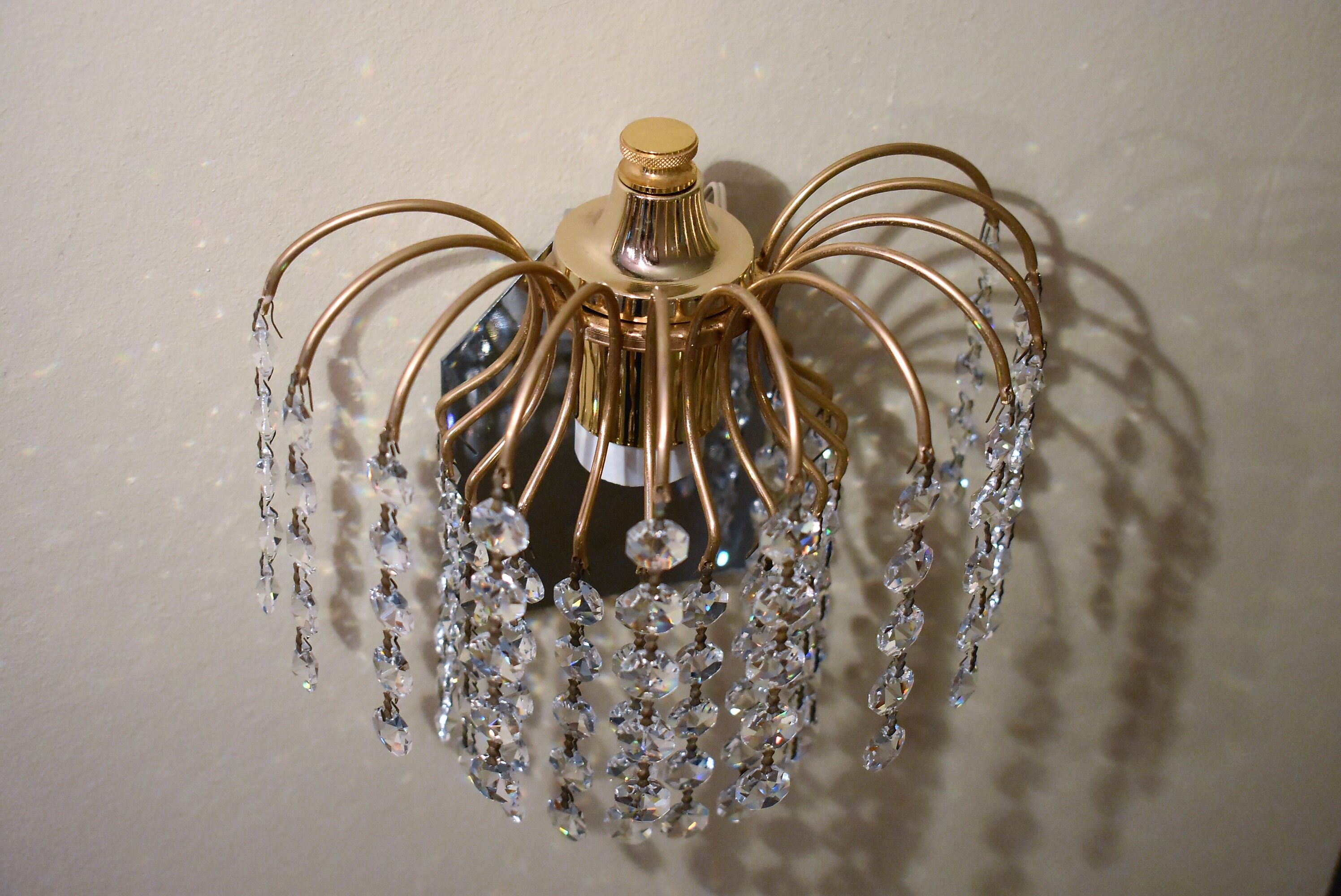 Pair of vintage tassel wall light