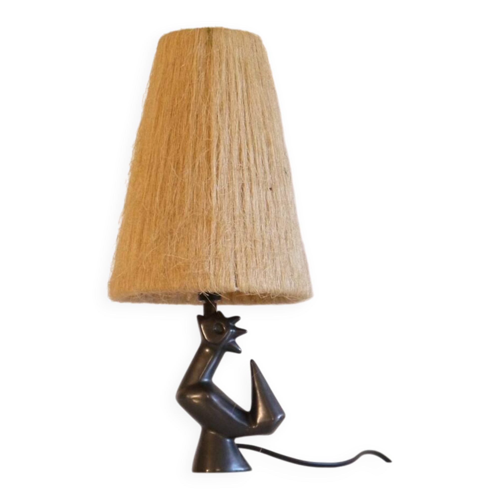 Zoomorphic ceramic lamp in the style of Jean Miotte.
