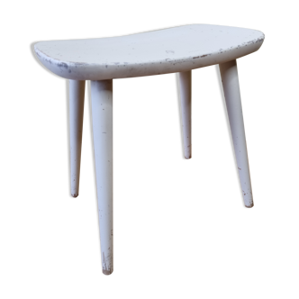 Stool "Pagoda" in solid wood, vintage