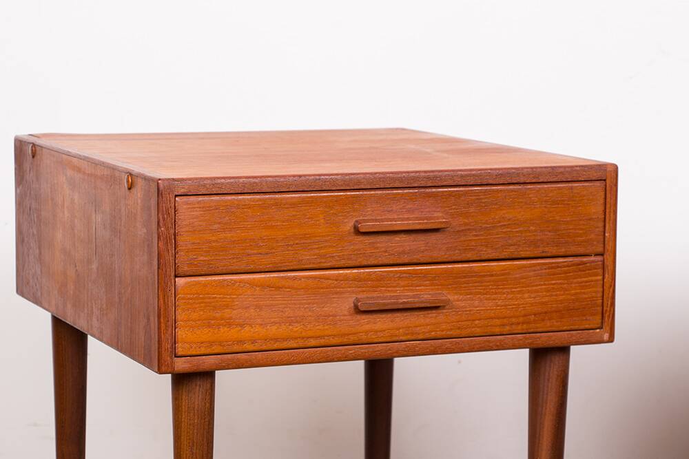 Pair of Danish teak bedside tables by PBJ Mobler 1960