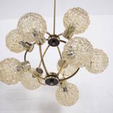 H. Tynell style amber globe chandelier