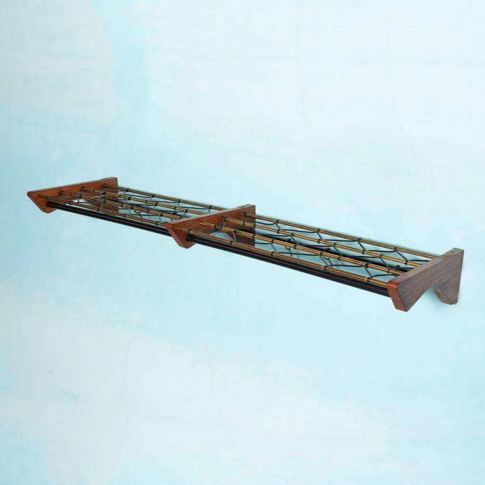 Vintage Swedish teak coat rack from the 1960s.