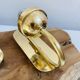 Pair of wall lights in brass and moulded bubble glass, style Helena Tynell.