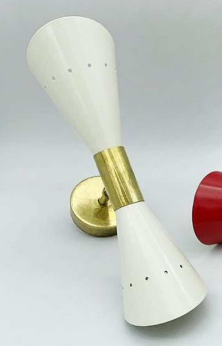 3 flutte multicolor wall lamps