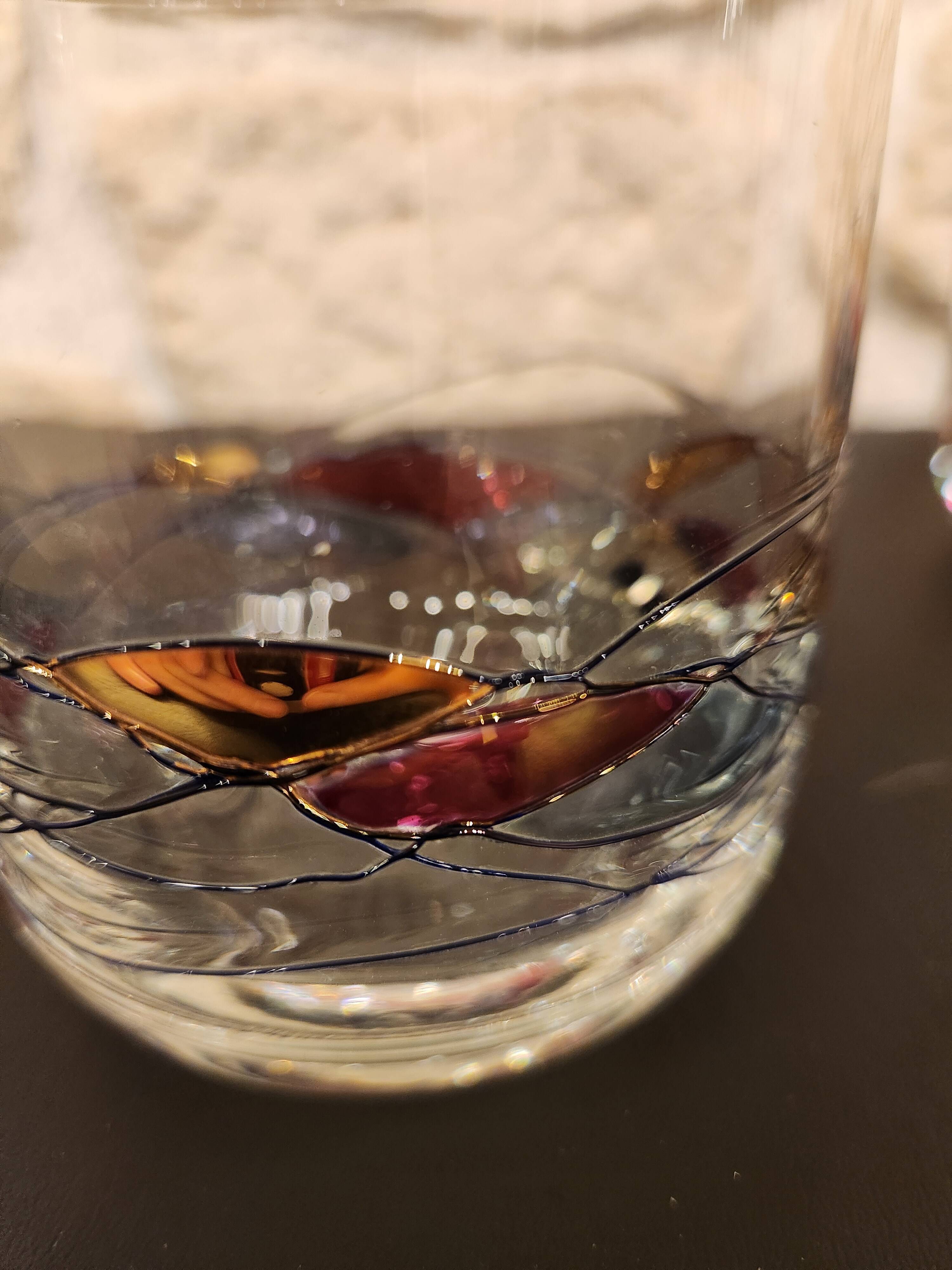 Vintage aperitif service – Cristal de Paris style – 6 glasses + carafe – Ann