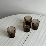 4 thick glass smoked glasses