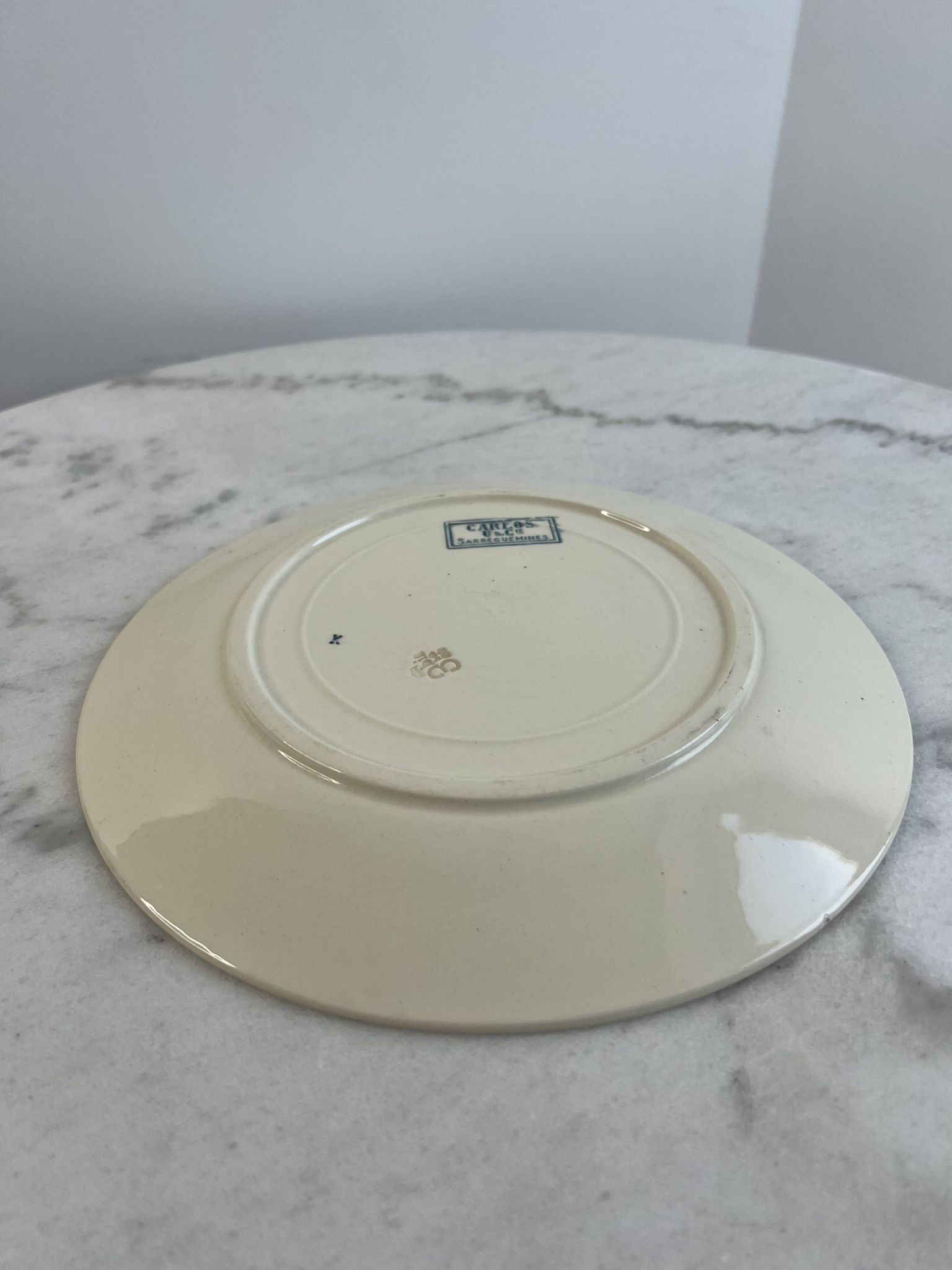 Terre de fer assiette plate Sarreguemines Carlos