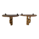 Pair of turned wooden bamboo style harnesses, 1920