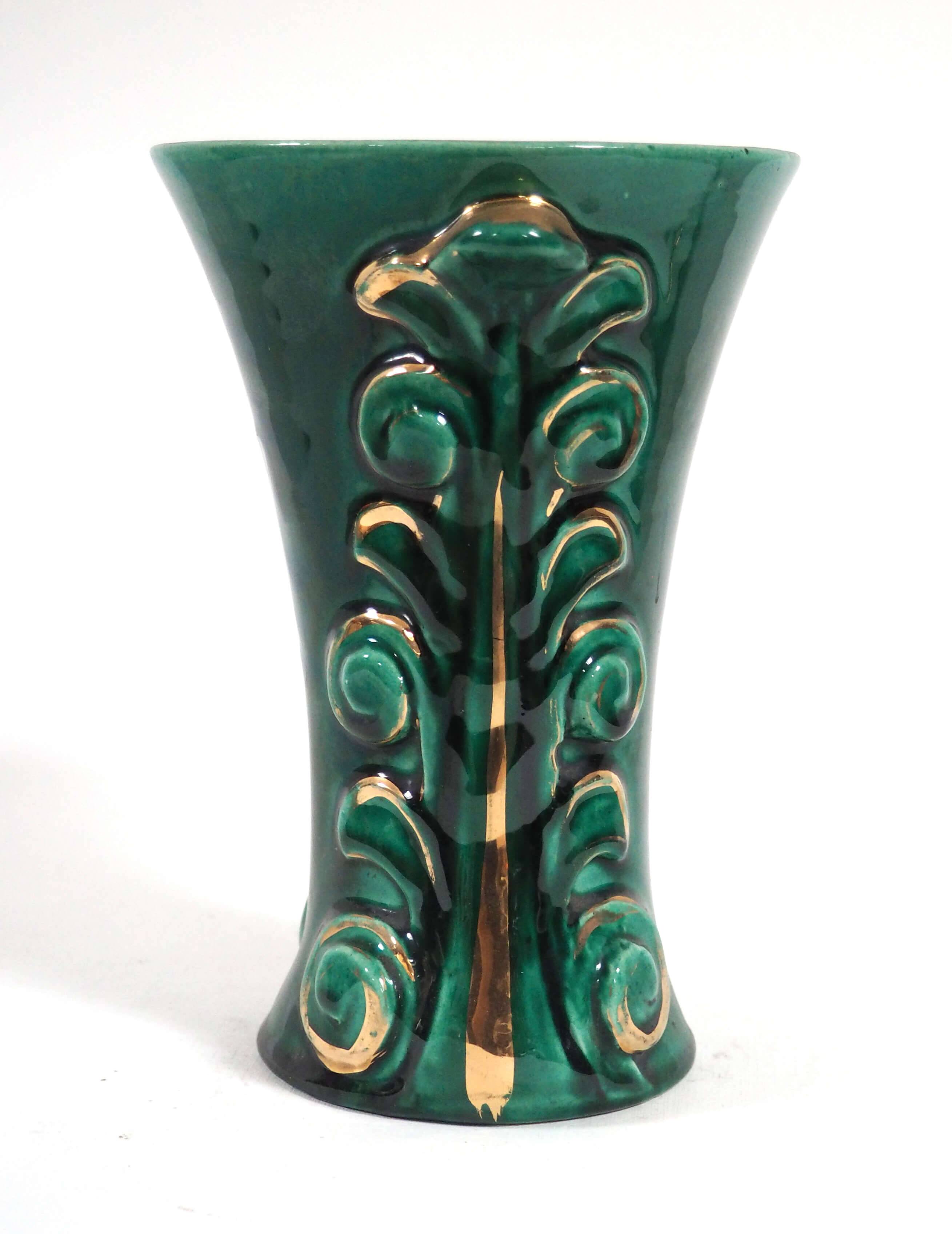 1940s Evrt and Gold Vase