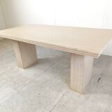 Vintage travertine dining table, 1970s
