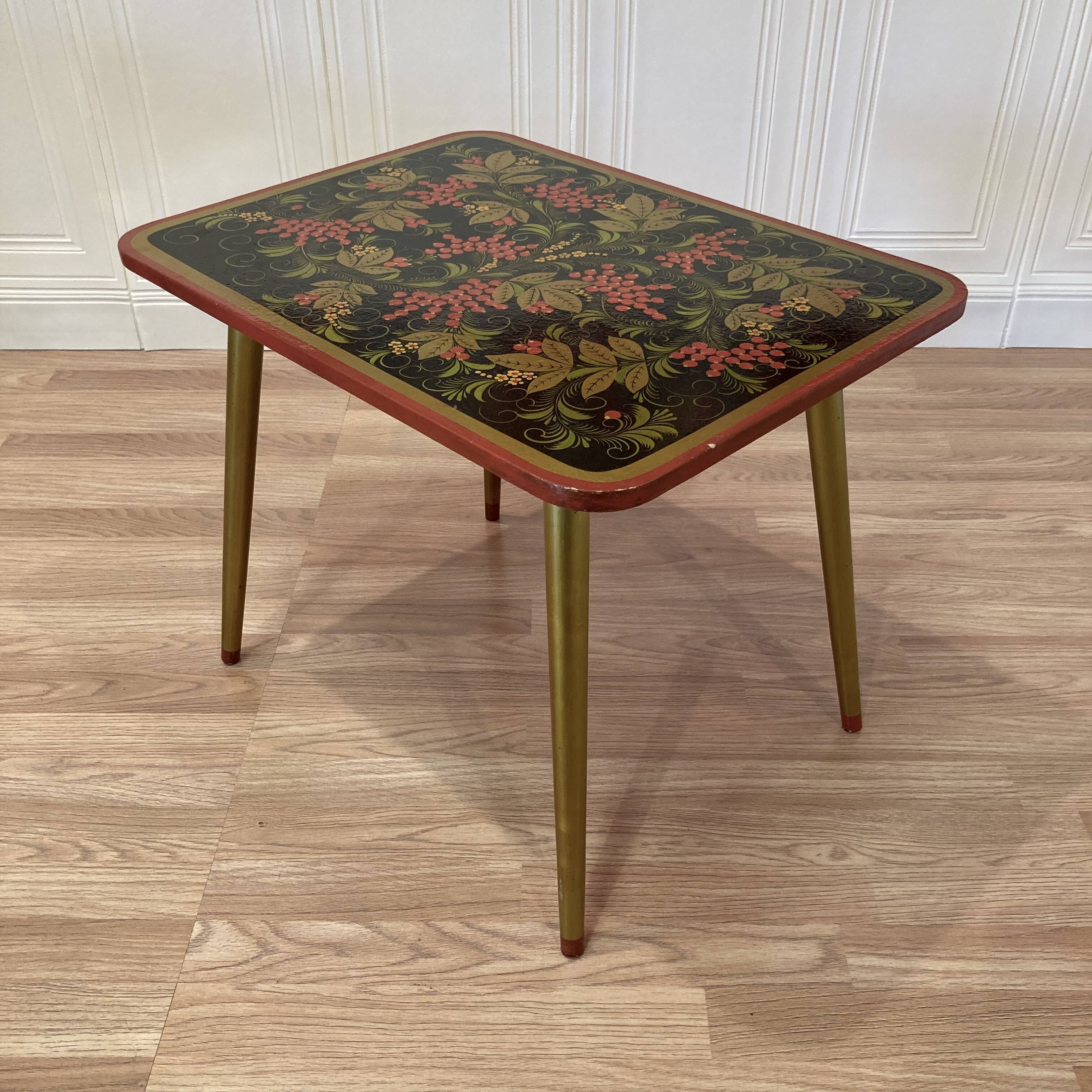 Pair of wooden tables, 1950s design.