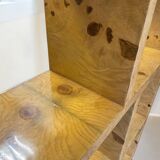 Bibliothèque Art déco en loupe d’orme & bois de hêtre fabrication artisanal