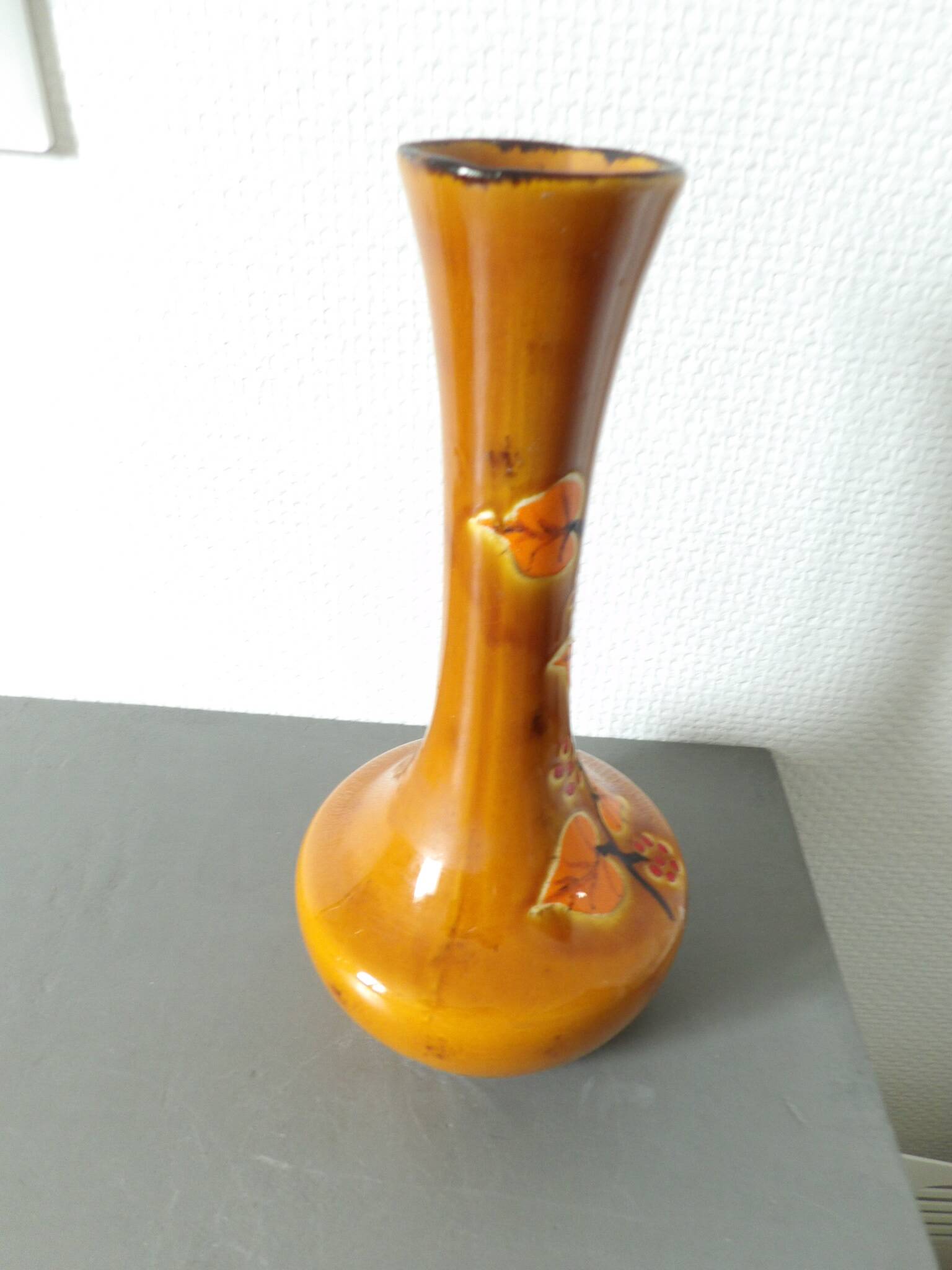 Orange neck vase