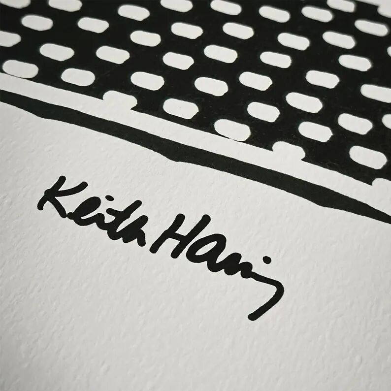 Lithograph by Keith Haring in limited edition, numbered in pencil, 1990s.