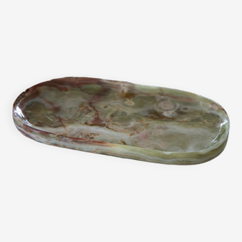 Oval top in green onyx marble
