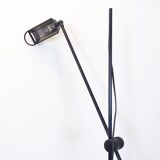 Lampadaire vintage en métal noir, Espagne, 1980