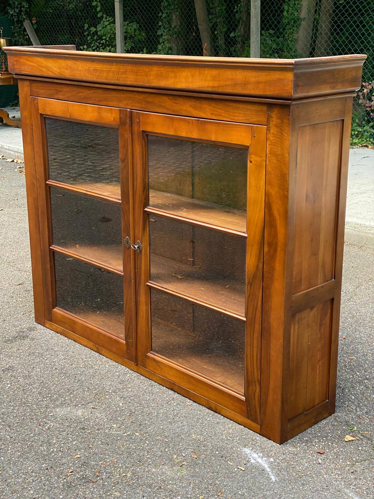 19th century Louis Philippe solid wood display case