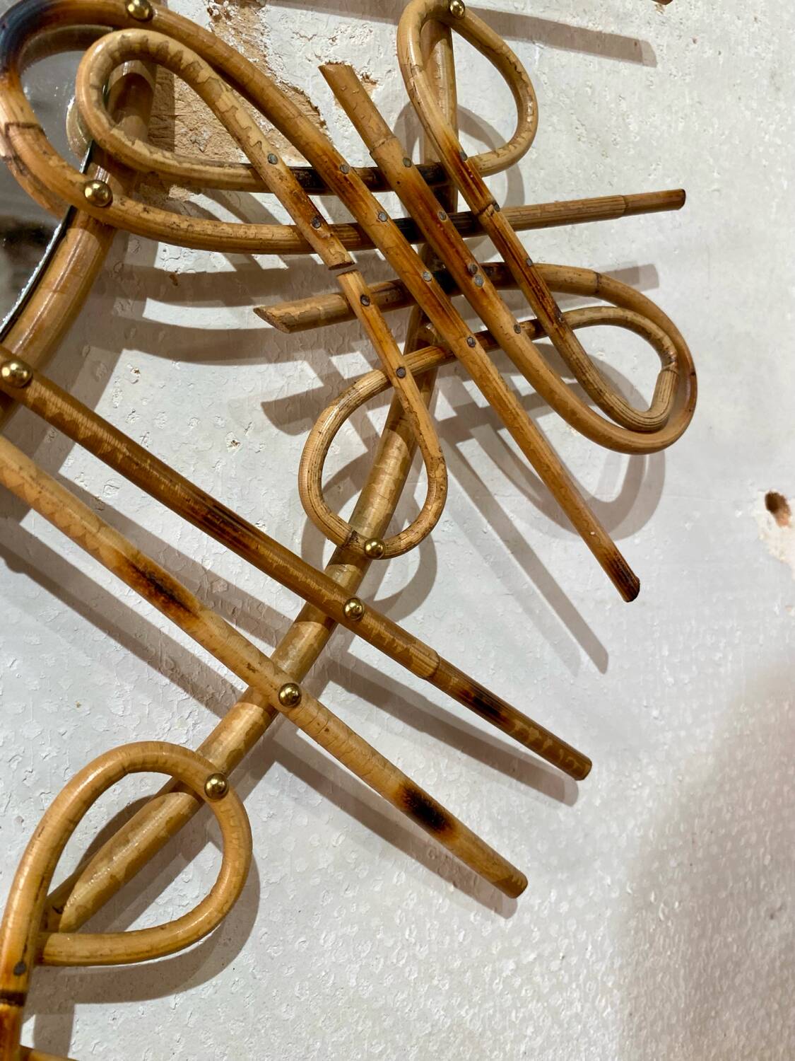 Rattan sun mirror 1950s/1960s