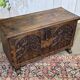 18th-century oak chest with Gothic decoration