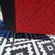Fauteuils vintage rouge et noir, les 2