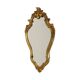 French Baroque-style gold-leaf gilded mirror with crest, 71 cm