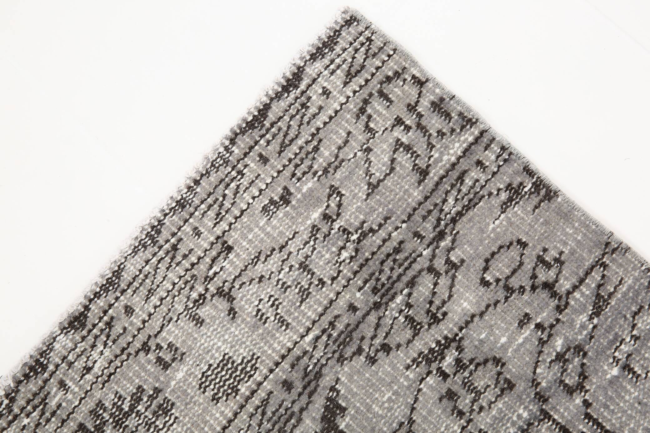 3x11 Rug For Farmhouse Hallway Gray Vintage Runner Rug, 84x291Cm