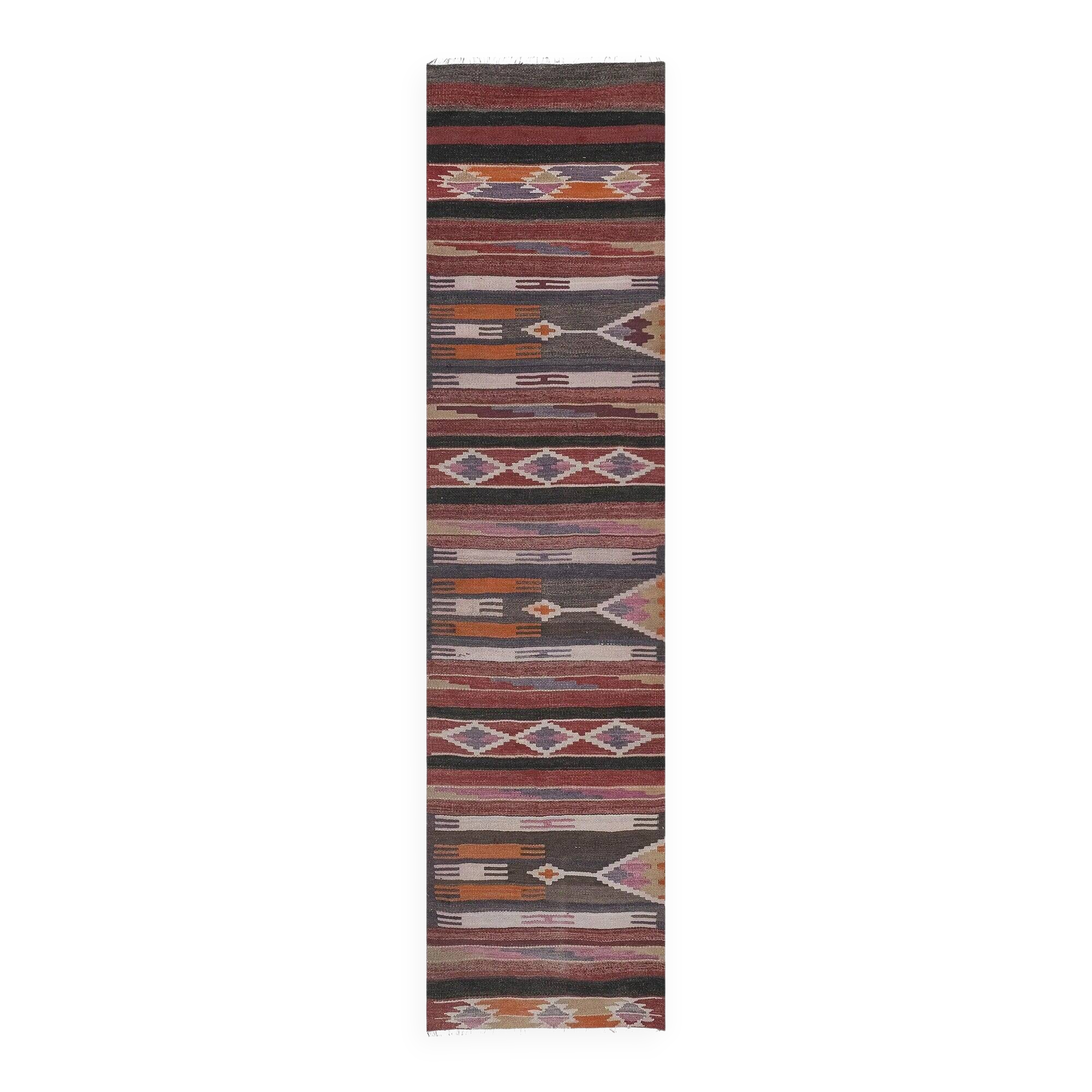 Vintage Turkish hallway rug 78x320 cm
