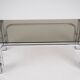 Table basse verre fumé et chrome 1970