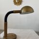 Old desk lamp design HILLEBRAND year 70 brass wood