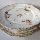 22 plates of antique porcelain Limoge tables