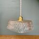 Vintage square glass pendant light - tableware collection -