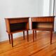 Pair of Scandinavian style bedside tables from the 1970s